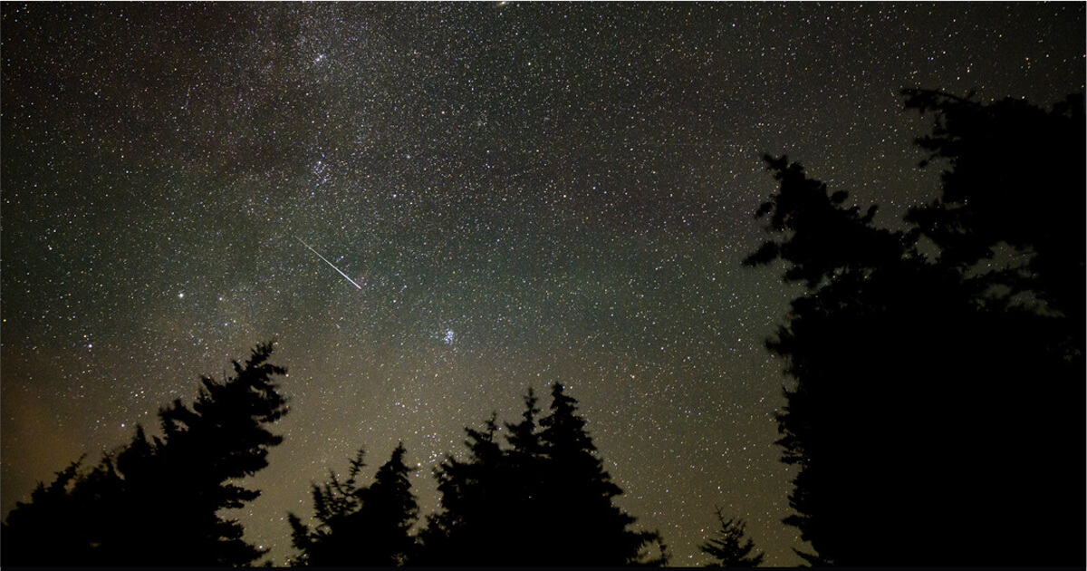 A meteor shower