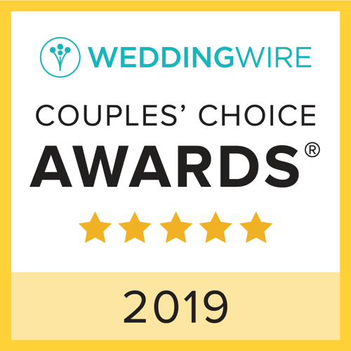 Wedding wire couples' choice awards five stars 2019 logo