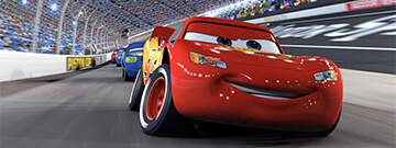 Lightning McQueen racing