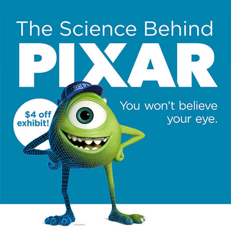 $4 Off The Science Behind Pixar exhibition