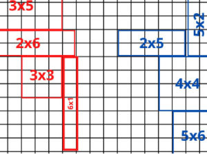Grid with different size boxes