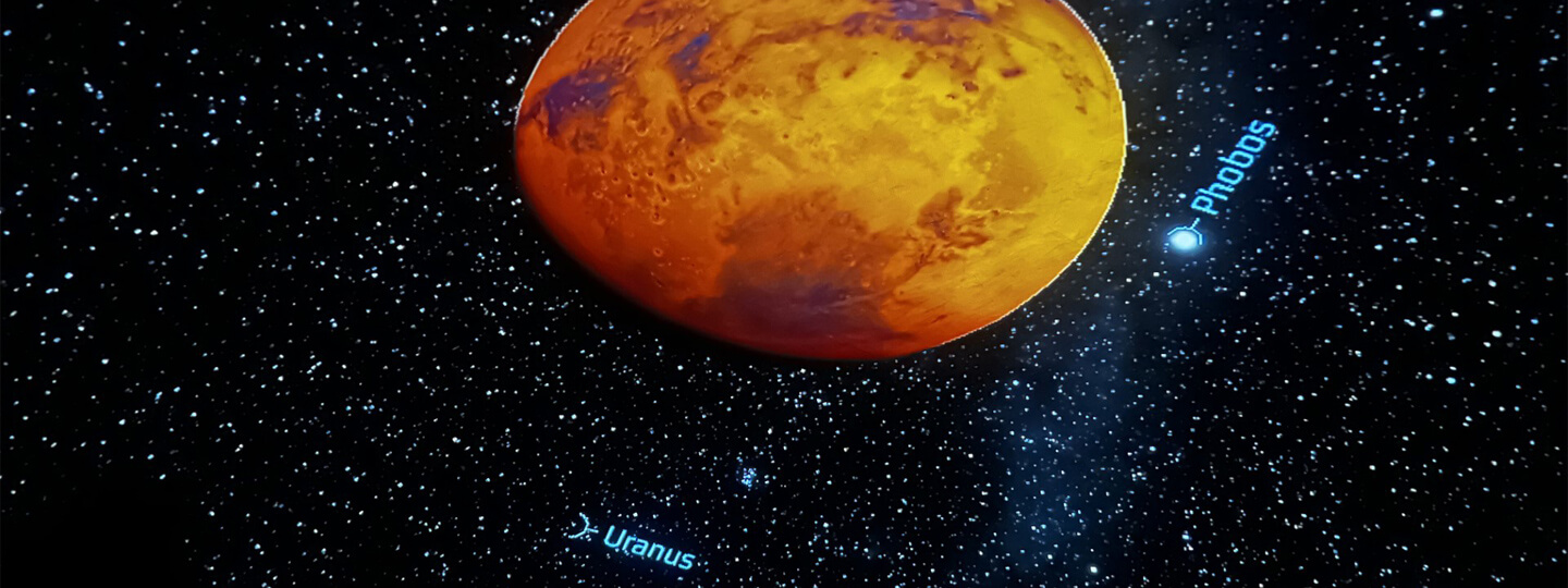 View of Mars from a planetarium