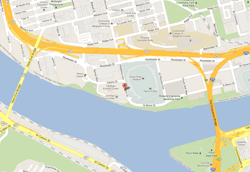 Map of Pittsburgh's North Shore