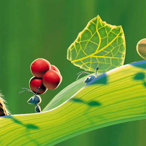 Ants from A Bug's Life carrying food