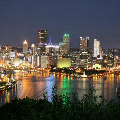 Pittsburgh skyline at night