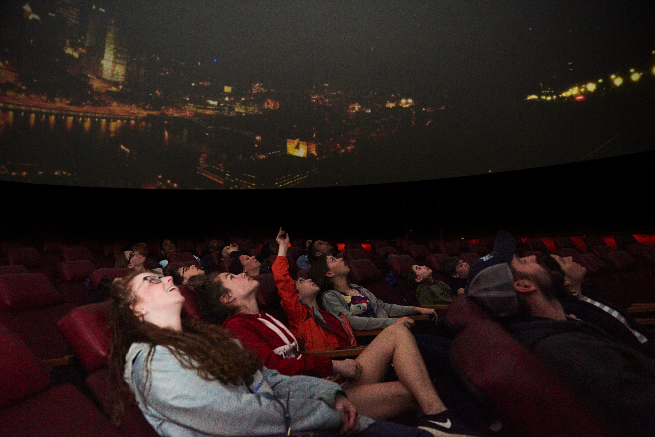 Guests sitting in the Buhl Planetarium
