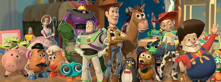 All of the characters from Toy Story 2