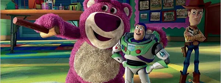 Lotso, Buzz, and Woody from Toy Story 3